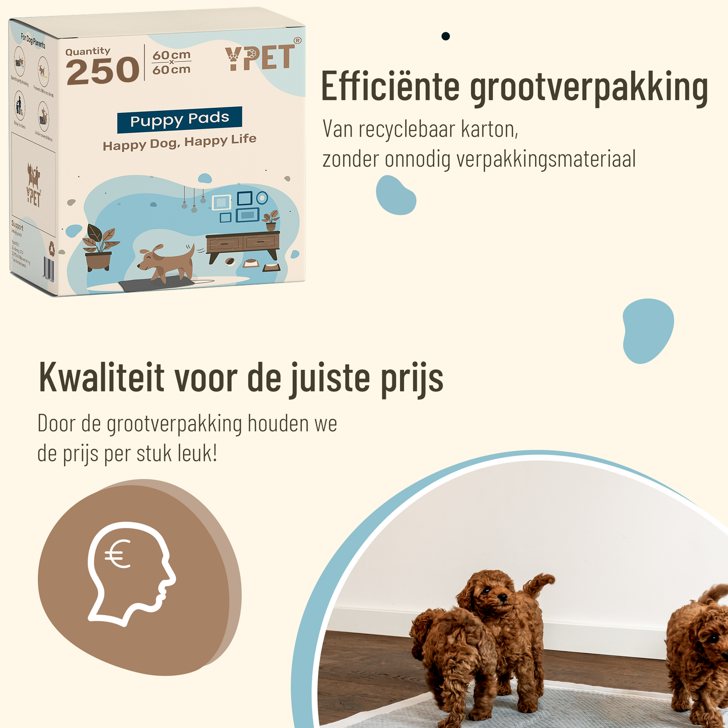 Ypet Puppy Pads - 250 Stuks